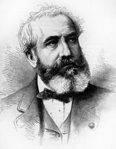 Portrét Gabriel Jean Antoine Davioud (1824-1881), francouzský architekt. Rytina v „“ Le Monde Illustré““ č. 1255 ze dne 16. dubna 1881. od French School