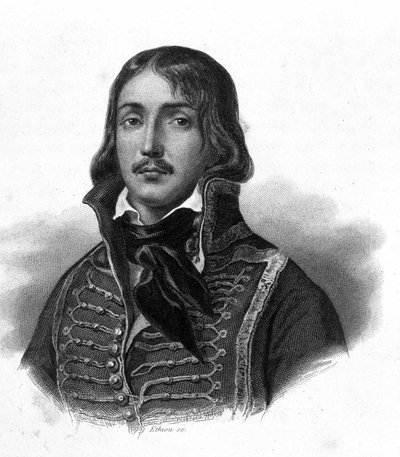 Portrét generála Francoise Severina Marceau Desgraviers, dit Francois (1769 - 1796) - ve „Francouzské revoluci“ od Thierse. 19. století od French School