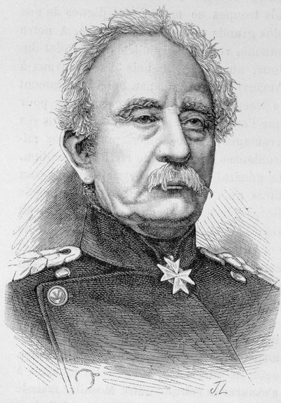 Portrét generála Karla Friedricha Von Steinmetze, pruského feldmaršála (1796 - 1877) - v „“ L