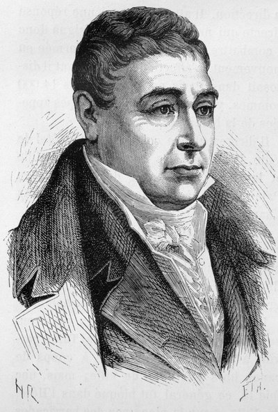 Portrét generála La Fayetta (Lafayette) (1757 - 1834) - v „Dějinách Francie““ od Henriho Martina od French School