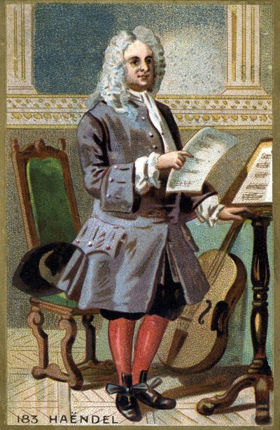 Portrét George Fredericka Händela (Georg Friedrich Händel od French School