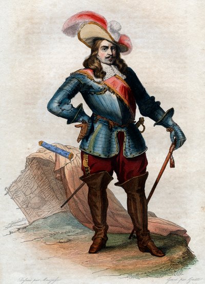 Portrét Henri de La Tour dAuvergne, Vicomte de Turenne (1611-1675), maršál Francie. od French School