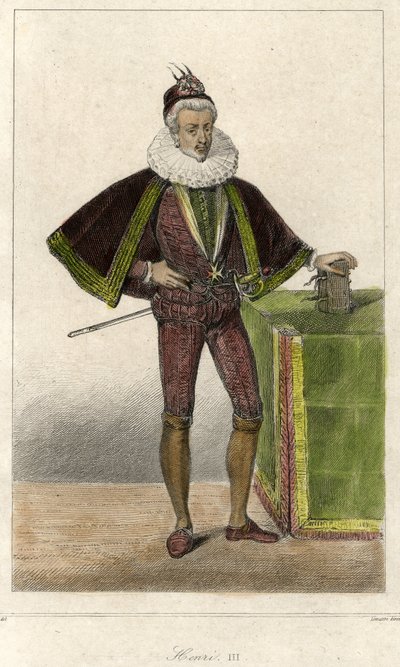 Portrét Jindřicha III. (1551 - 1589), francouzského krále. od French School