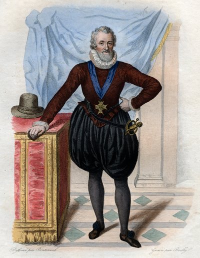 Portrét Jindřicha IV. (1553-1610), francouzského krále. od French School