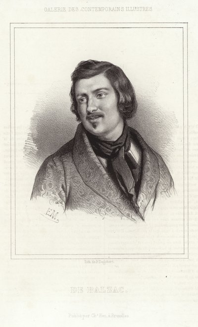 Portrét Honoré de Balzac od French School