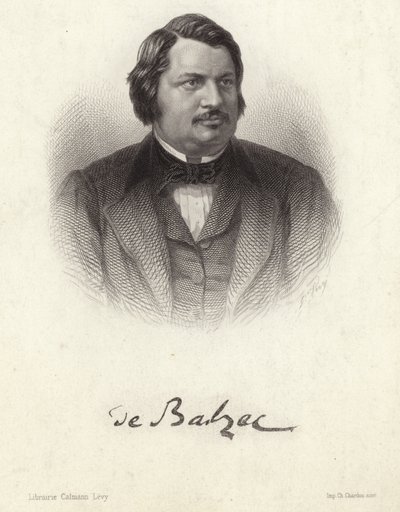 Portrét Honoré de Balzac od French School