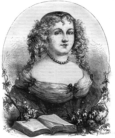 Portrét Isabely II Jeruzalémské (Yolande de Brienne), královny Jeruzaléma (1212-1228) a manželky Fridricha II Svaté říše. Rytina do „“ Historie papežů (...) Zločiny královny, krále a císařů v průběhu staletí“ od Maurice Lachatre od French School