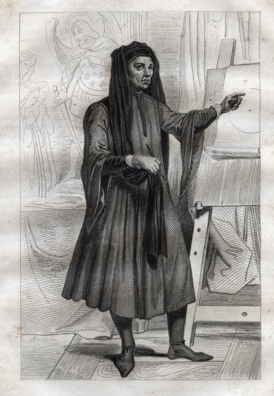 Portrét italského malíře Giotto di Bondone (Ambrogiotto di Bondone od French School