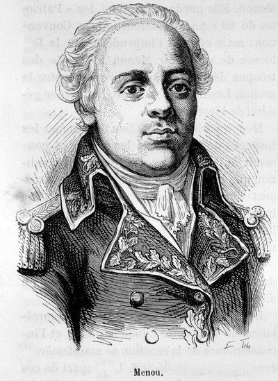 Portrét Jacquese Francoise Menoua, barona de Boussay, francouzského generála (1750-1810) - v „Dějinách Francie“ od Henriho Martina od French School