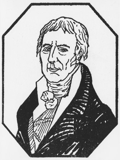 Portrét Jean-Baptiste de Monet (1744-1829) Chevalier de Lamarck, vyrytý k dvoustému výročí jeho narození, 1946 od French School