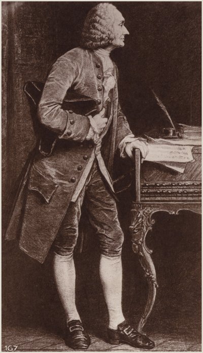 Portrét Jean-Philippe Rameau od French School