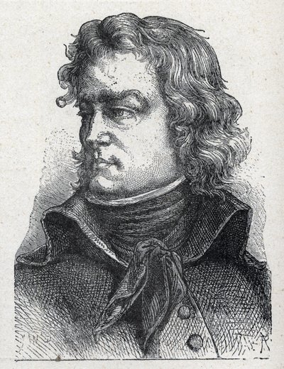 Portrét Jean Baptiste Camille de Canclaux (1740-1817), francouzský generál revoluční rytina z roku 1889. od French School
