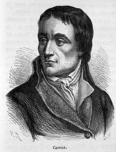 Portrét Jeana Baptista Carriera (1756 - 1794), francouzských politiků - v „“L’Histoire de France““ od Henriho Martina od French School