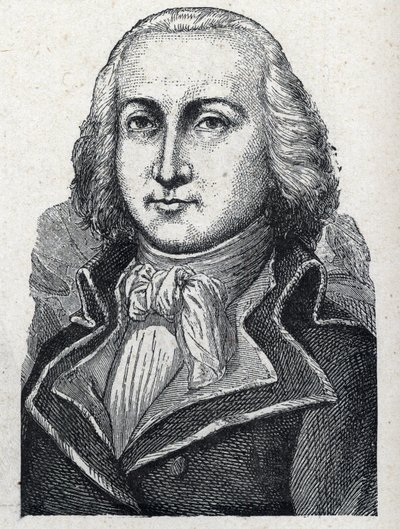 Portrét Jean Baptiste Cyrus Adelaide de Timbrune de Thiembronne dit Valencia, hraběte z Valencie a generála francouzské revoluce (1757-1822). Rytina z roku 1889. Soukromá sbírka. od French School