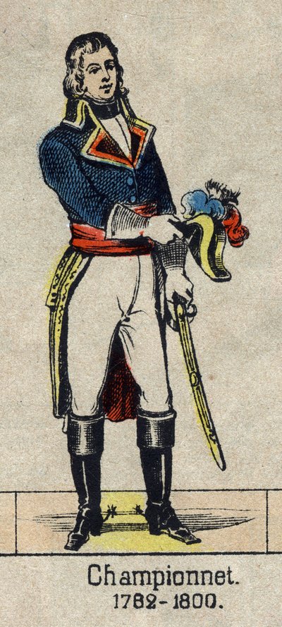 Portrét Jean Etienne Championet, generál francais (1762-1800). Obrázek Epinal z konce 19. století. od French School