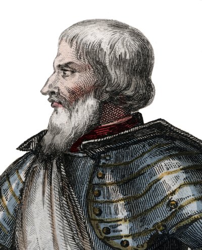 Portrét Jeana II Le Maingre (Le Meingre) (1366-1421), zvaného Boucicaut, maršála Francie. od French School