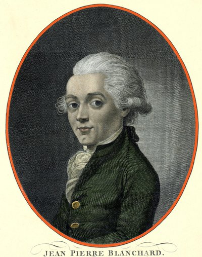 Portrét Jeana Pierra (Jean-Pierre) Blancharda (1753-1809), francouzského aeronauta. od French School