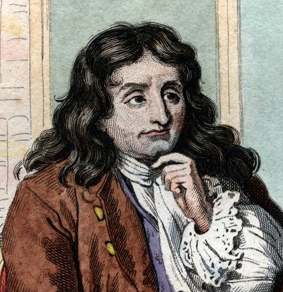 Portrét Jean de La Fontaine (Lafontaine) (1621-1695), francouzský fabulista a básník. od French School