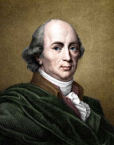 Portrét Johanna Gottfrieda Herdera (1744-1803) německého filozofa a spisovatele. (později zbarvení) od French School
