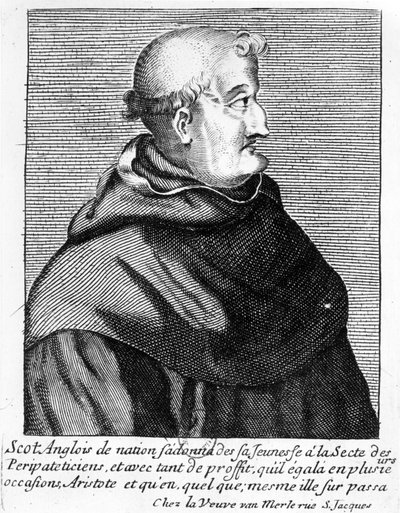 Portrét Johna Dunse Scota (asi 1265-1308) od French School