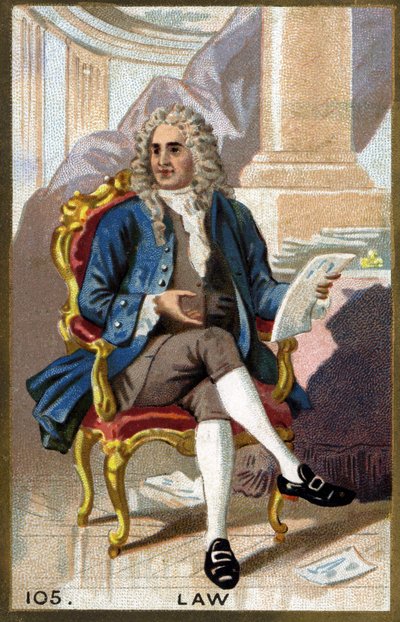 Portrét Jana Lawa (1671-1729). Chromolitografie konce 19. století. od French School
