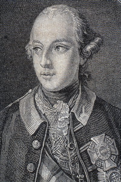 Portrét Josefa II (1741-90), od roku 1764 německého krále a od roku 1765 císaře Svaté říše římské. od French School