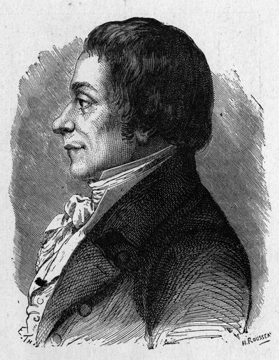 Portrét Josepha Lakanala (1762 - 1845), francouzského politika - v „“ Album de la Science; proslulí učenci; Velké objevy “”” 1896. od French School