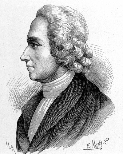 Portrét Josepha Priestleyho (1733 - 1804), britského chemika a teologa - v „“ Album of Science; proslulí učenci; Velké objevy””” 1896. od French School