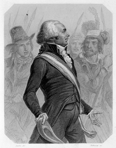 Portrét Jéroma Pétiona de Villeneuve (1756-1794), francouzského politika. V „Historie Girondinů““ od Lamartina od French School