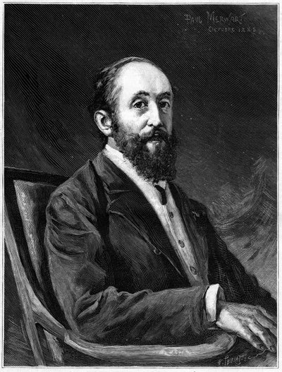 Portrét Julese Claretie (1840-1913), francouzského romanopisce a člena francouzské akademie v letech 1888 až 1913, In „The Illustrous World“ od French School