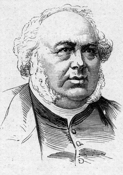 Portrét Julese Janina (1804-1874), francouzského spisovatele, kritika a akademika. Rytina v „“ Le Monde Illustré““ č. 883 ze 14. března 1874. od French School