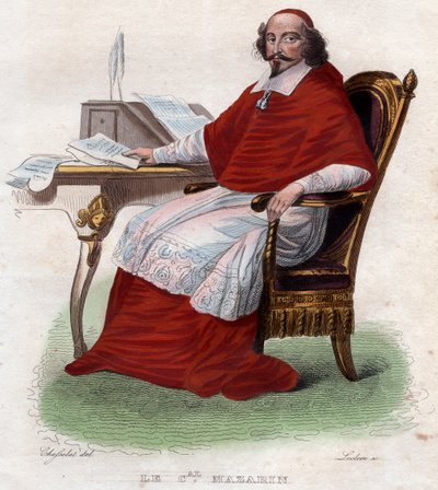 Portrét Julese Mazarina (1602-1661), francouzského italského kardinála, diplomata a politika. od French School