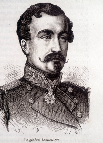 Portrét Lamoricière, francouzský generál a politik (1806 - 1865) od French School