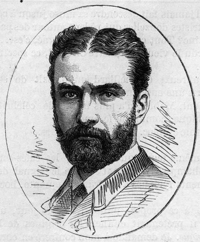 Portrét Leona Bonnata (1833-1822), francouzského malíře. Rytina v „“ Le Monde Illustré““ č. 890 ze dne 2. května 1874. od French School