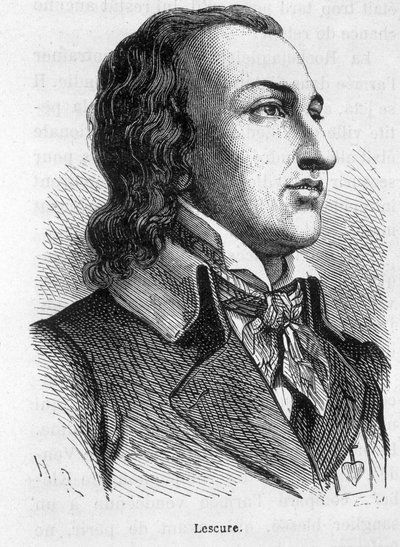 Portrét Lescura, náčelníka Vendée (1766 - 1793) - v „Dějinách Francie“ od Henriho Martina od French School