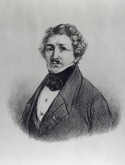 Portrét Louis-Jacques Daguerre (1787-1851) od French School
