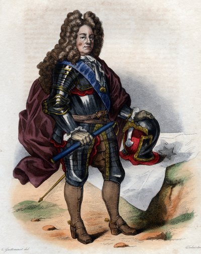 Portrét Ludvíka Josepha de Bourbon, vévody z Vendome (1645-1712), francouzského vojenského velitele a maršála Francie. od French School