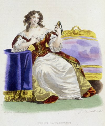 Portrét Louise Françoise de la Valliére (1644 - 1710). od French School