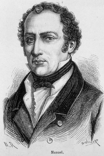 Portrét Manuela - v „Dějinách Francie“ od Henriho Martina od French School