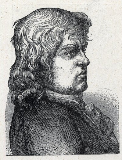 Portrét Marca Guillauma Alexise Vadiera (1736 -1828), francouzského revolučního politika. Rytina z roku 1889. Soukromá sbírka. od French School