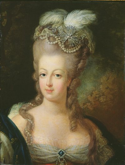 Portrét Marie-Antoinetty de Habsbourg-Lorraine (1755-93) od French School