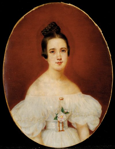 Portrét Marie-Célestine De Gas, matky Edgara Degase, kolem 1832-34 od French School