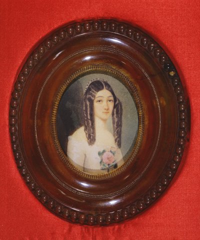 Portrét Marie Duplessisové (1824-1847) známé také jako La Dame aux Camelias, 1847 (čb na papíře) od French School