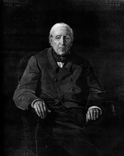 Portrét Marthe Camille Bachasson, hraběte z Montalivet (1801-1880), francouzské političky. Rytina v „“ Le Monde Illustré““ č. 1190 ze 17. ledna 1880. od French School