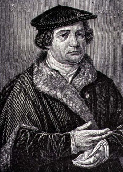 Portrét Martina Luthera (1483-1546) německý náboženský reformátor (rytina) od French School