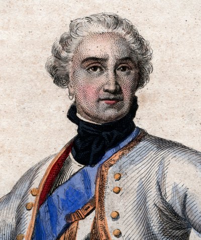 Portrét Maurice de Saxe (1696-1750), německého vojáka ve francouzských službách a generálního maršála Francie. od French School