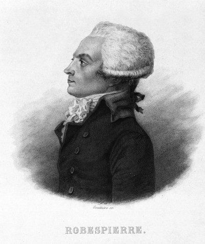 Portrét Maxmiliána Robespierra (1758 - 1794) - v “”Revolution francaise”” od Thierse. 19. století od French School