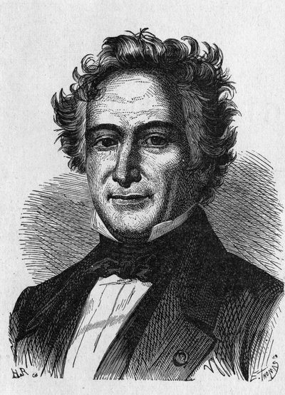 Portrét Michela Eugena (Michel-Eugene) Chevreula (1786-1889), francouzského chemika - v „Album de la Science; věhlasní vědci; Velké objevy “”” 1896. od French School
