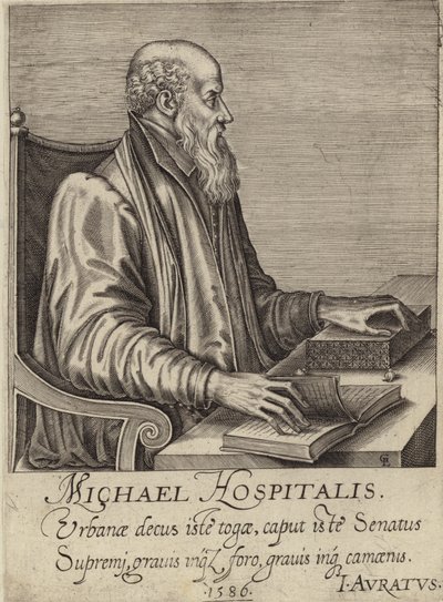 Portrét Michela de lHopital od French School