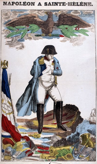 Portrét Napoleona Bonaparta ve Svaté Heleně. Obrázek Epinal od French School